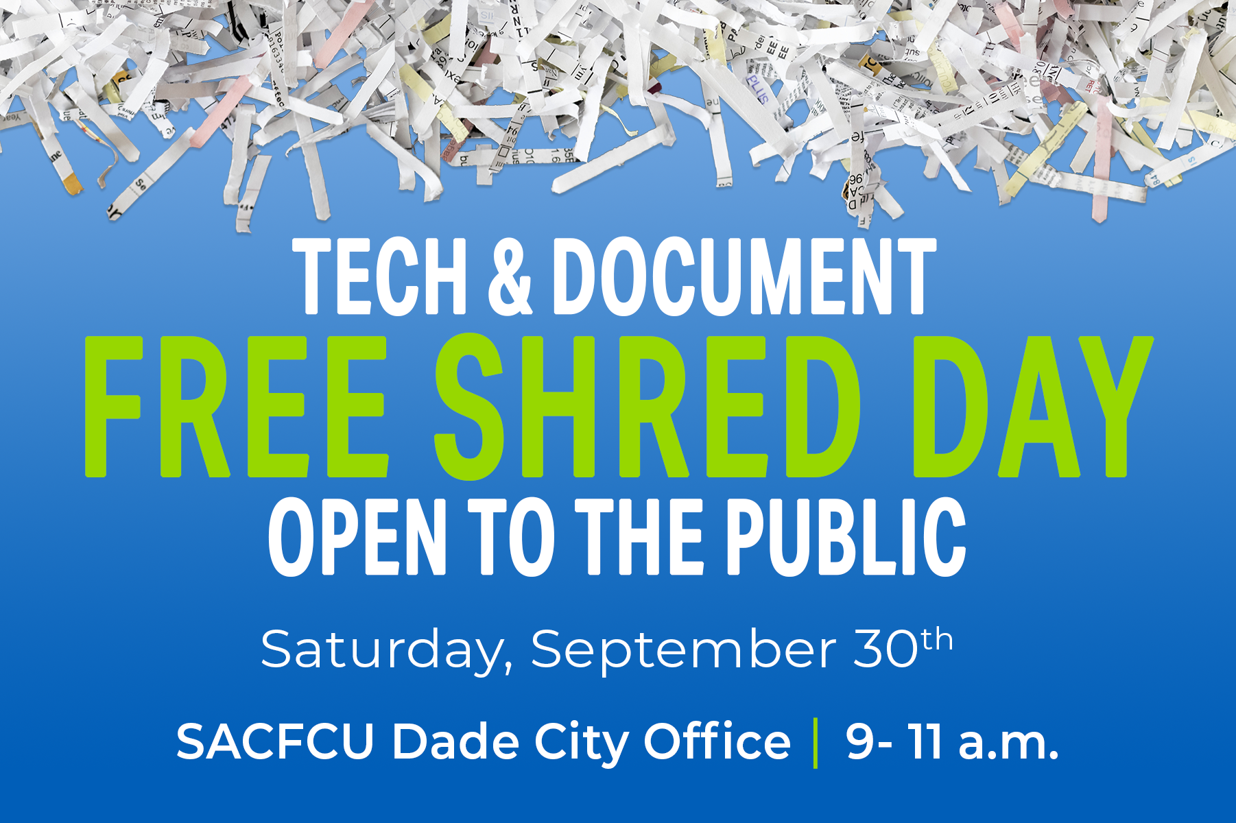Shred & Recycling Event San Antonio Citizens Federal Credit Union