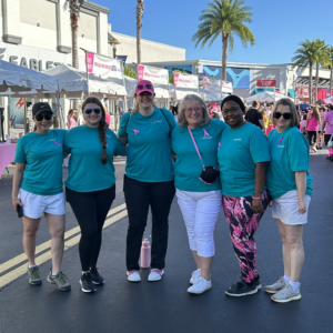 SACFCU Team preparing for the Making Strides Walk.