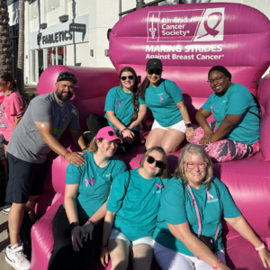 SACFCU Team preparing for the Making Strides Walk.